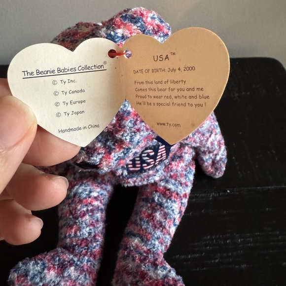 Ty Beanie Baby USA Bear 2000 Patriotic Collectible - Red White blue 4th of July - Picture 3 of 9